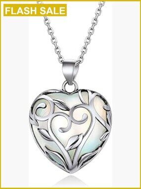 Sterling Silver Heart Moonstone Pendant Necklace with Birthstone Options